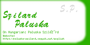 szilard paluska business card